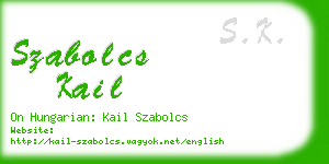 szabolcs kail business card